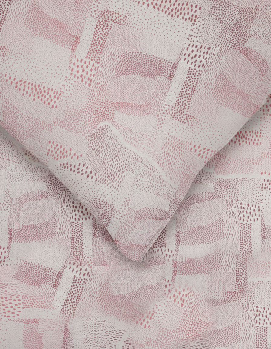 Premsons® Pink Geometric Print King Size Bedsheet – Soft Cotton Double Bed Sheet with Matching Pillow Covers