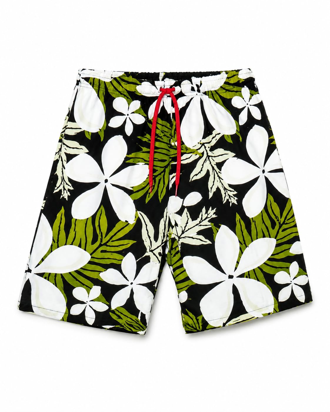 Premsons® Boys Swim Shorts for Kids | Tropical Floral Print Swimming Trunks with Drawstring | Quick-Dry Beach & Pool Wear