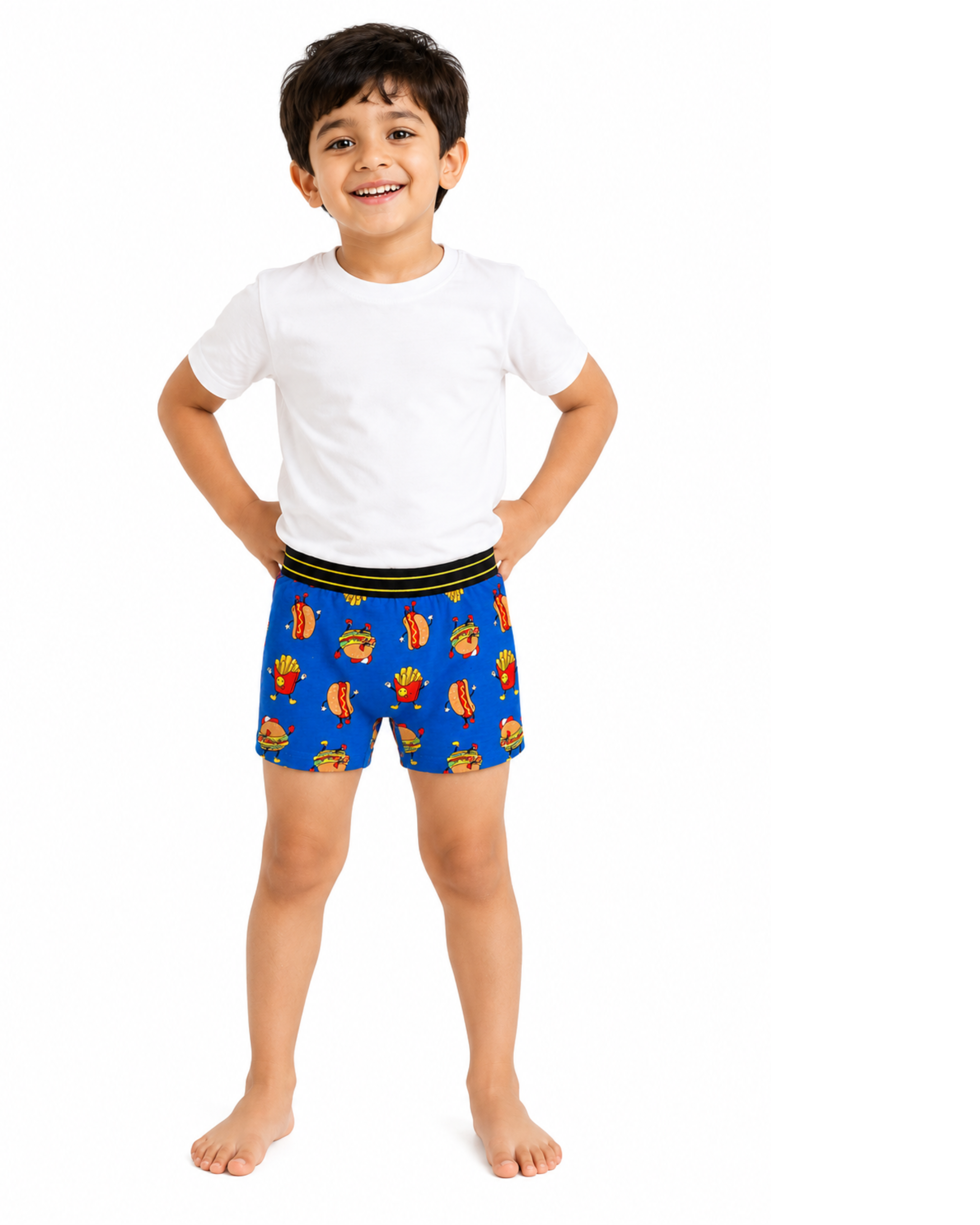 Premsons® Boys Kids  – Fun Fast Food Print Cotton Underwear