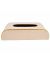 Artificial Faux/Vegan Leatherette Curved Tissue Box - White