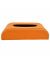 Artificial Faux/Vegan Leatherette Curved Tissue Box - Orange