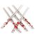 Stainless Steel Reusable Chopsticks for Food Sticks Floral Designer (5 Pair)