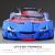 Premsons Realistic Racing Car Bed for Children's Bedroom - Classic Model (With Mattress)-Blue