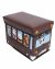Premsons® Children Printed Rectangular Folding Seat Toy Storage Box(12 x 19) - Brown