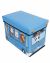  Children Printed Rectangular Folding Seat Toy Storage Box (10 x 15) - Blue