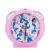 Alarm Clock Round Big Battery Operated Snooze and Beep Clock for Bed or Study Table - Pink