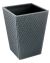 Woven Design Artificial Leather Medium  Dustbin For Home & Office - Black