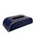 Artificial Vegan Leatherette Curved Tissue Box - Navy Blue