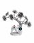 Fengshui Camel Evil Eye Tree for Good Luck, Gift & Decorative Showpiece - Silver