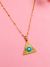 Eternia Eternal Charms Aqua Blue triangle shape necklace : Stainless Steel Evil Eye High Jewellery Collection