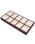 Leatherette Layer 10 Sections Jewellery Tray For Earrings and Rings - Maroon