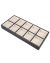  Leatherette Layer 10 Sections Jewellery Tray For Earrings and Rings - Grey