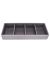 Multi-purpose Classic Leatherette Layer 4 Sections Jewellery Tray - Grey
