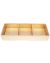 Multi-purpose Classic Leatherette Layer 3 Sections Jewellery Tray - Gold