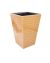 Crocodile Design Artificial Leather Small Dustbin For Home & Office - Light Brown