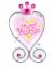 Heart Princess Design Steel Photo Frame - Pink