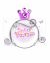 Sweet Princess Round shape Design Glass Photo Frame - Purple