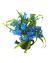 Artificial blue Flower Plant With shower Mini Pot 