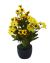 Cute Artificial Yellow Flower Plant With Black Pot For Home Home Decor
