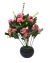 Artificial Mini Pink Flower Plant with Pot for Home Decor