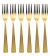 Stainless Steel Gold Cutlery Forks Set - 6.5 inch, Pack of 6