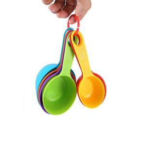 Plastic Measuring Cups Cups are- 1, 2/3, 1/2, 1/4 with Tablespoons Measurement, 4pcs