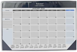 Scholar - New Year 2024 Table Planner (Month to View, 120 GSM Paper) - Medium