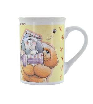 Ceramic Teady Print Tea/Coffee Mug for Kids & Adult (Brown & White)