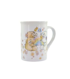 Ceramic Teady Print Tea/Coffee Mug for Kids/ Adult (White)