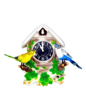 House Shaped Battery Operated Singing Plastic Bird Wall Clock