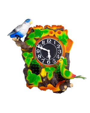 Unique Battery Operated Singing Plastic Bird Wall Clock