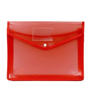 Plastic Pocket Folder File Organizer for Office, Home, School, college - Red