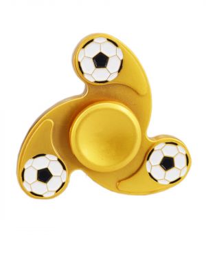 Metal Spinner Football Hand Toy for Children - Cross Gold