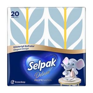 Selpak Elegant Design Tissue Paper Napkins 30 x 29.5 cm ( Pack of 20 )