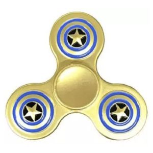 Hand Toy with Ultra Speed for Kids/Adult (Gold with Blue Ring)